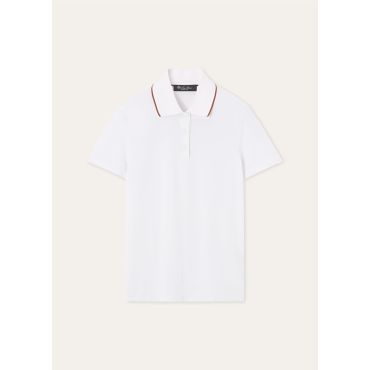 Loro Piana - Par Polo Technical Pique, Woman, White Alabaster, Size: XS