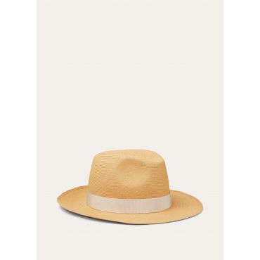 Loro Piana - Sergio Hat Straw 20, Man, Amber Straw, Size: M