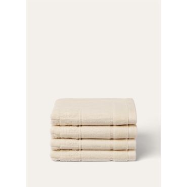 Loro Piana - Set Of 4 Washclothes Crest Cotton, Nougat, Size: NR