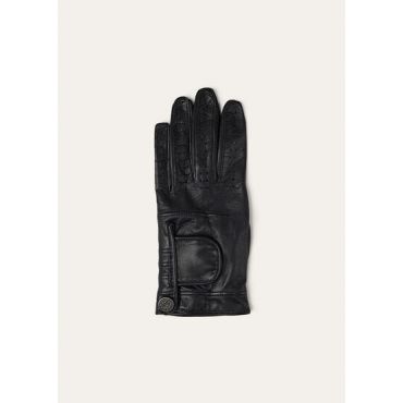 Loro Piana - Ny Gloves Plonge Leather, Man, Blue Navy, Size: S