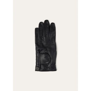 Loro Piana - Ny Gloves Plonge Leather, Man, Navy Blue, Size: M