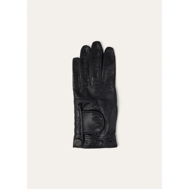 Loro Piana - Ny Gloves Plonge Leather, Man, Blue Navy, Size: S