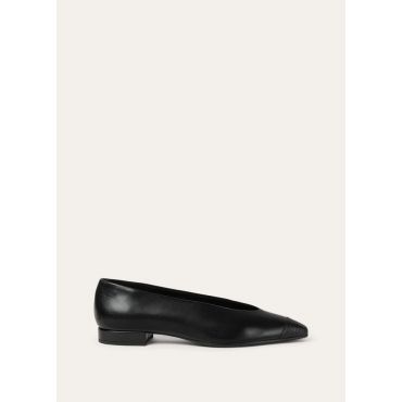 Loro Piana - Rebecca Cap Toe Ballerina Lux. Calf & Liz. Print, Woman, Black, Size: 36