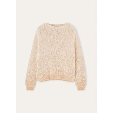 Loro Piana - Cocooning Fluffy Cloud Boatneck Sw. Cash Silk Gg 3, Woman, WIinter Moss/Sunset Sienna, Size: S