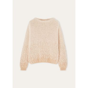 Loro Piana - Cocooning Fluffy Cloud Boatneck Sw. Cash Silk Gg 3, Woman, WIinter Moss/Sunset Sienna, Size: S