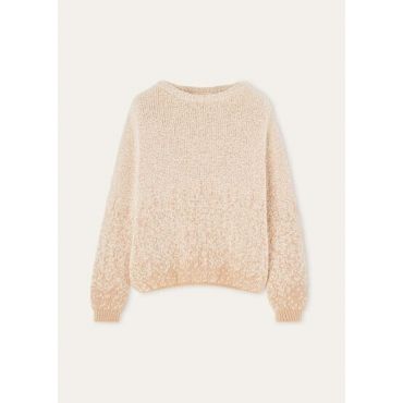 Loro Piana - Cocooning Fluffy Cloud Boatneck Sw. Cash Silk Gg 3, Woman, WIinter Moss/Sunset Sienna, Size: S