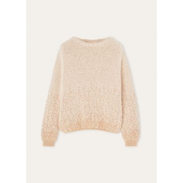 Loro Piana - Cocooning Fluffy Cloud Boatneck Sw. Cash Silk Gg 3, Woman, WIinter Moss/Sunset Sienna, Size: S