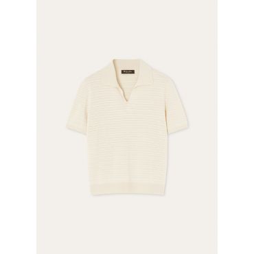 Loro Piana - Touch Royal Lightness Ss Polo Wool Silk Gg 18, Woman, Creamy Vanilla, Size: 46