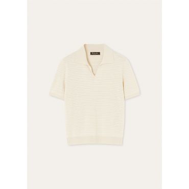 Loro Piana - Touch Royal Lightness Ss Polo Wool Silk Gg 18, Woman, Creamy Vanilla, Size: 46