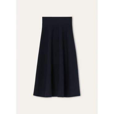 Loro Piana - Touch Royal Lightness Skirt Wool Silk Gg 18, Woman, Navy Blue, Size: M