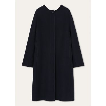 Loro Piana - Marsus Sb Coat Cash Double, Woman, Blue Navy, Size: 38