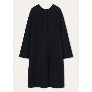 Loro Piana - Marsus Sb Coat Cash Double, Woman, Blue Navy, Size: 38