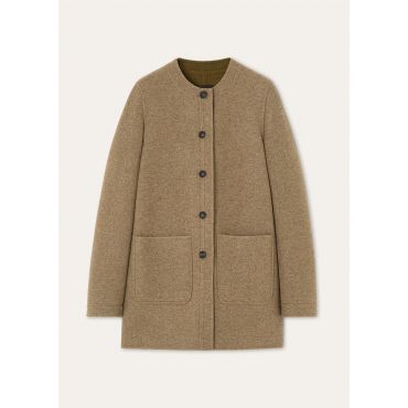 Loro Piana - Kiri Sb Coat Baby Royal Double, Woman, Wood Grain Melange, Size: 44