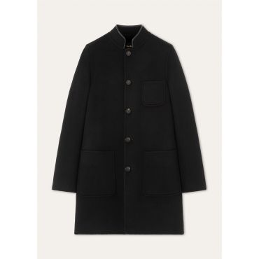 Loro Piana - Spagna Long Sb Coat Baby Cash Double, Woman, Black, Size: 40