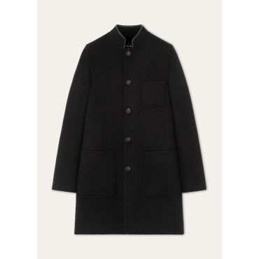 Loro Piana - Spagna Long Sb Coat Baby Cash Double, Woman, Black, Size: 40