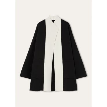 Loro Piana - Jeff Sb Coat Baby Cash Double, Woman, Black/Nougat, Size: 42