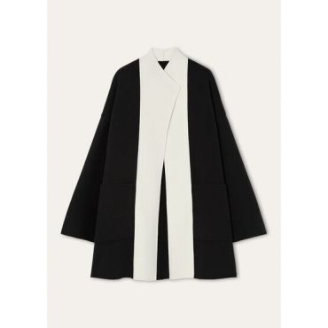 Loro Piana - Jeff Sb Coat Baby Cash Double, Woman, Black/Nougat, Size: 42