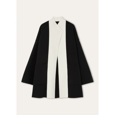 Loro Piana - Jeff Sb Coat Baby Cash Double, Woman, Black/Nougat, Size: 42