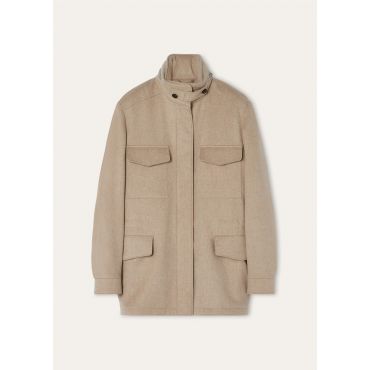 Loro Piana - Traveller Field Jacket Cash Storm, Woman, Cambridge Mélange, Size: 44
