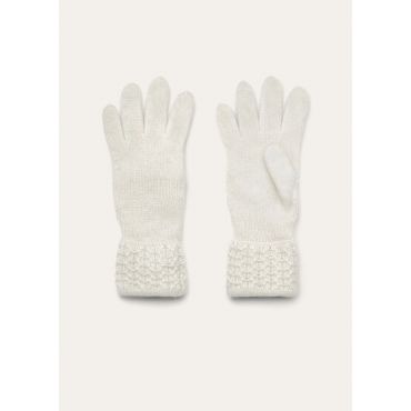 Loro Piana - Jungfrau Gloves Baby Cash Gg 5, Woman, White Snow, Size: L