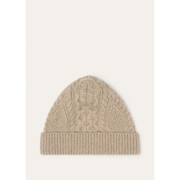 Loro Piana - Eyre Beanie Baby Cash Gg 5, Man, Praline BrownMelange, Size: L