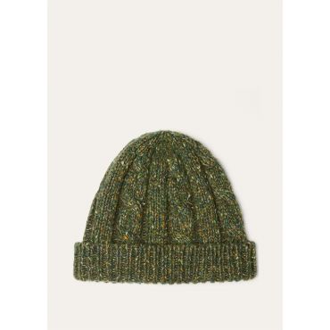 Loro Piana - Braemar Beanie Cash Linen Gg 3, Man, Green Swamp, Size: M