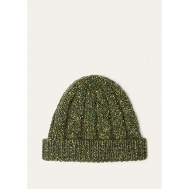 Loro Piana - Braemar Beanie Cash Linen Gg 3, Man, Green Swamp, Size: M