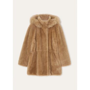 Loro Piana - Loro Piana Icer Parka Capra Cashmere, Woman, Almondine, Size: 44