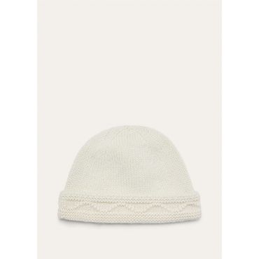 Loro Piana - Carezza Beanie Cash Gg 3, Woman, White Snow, Size: S