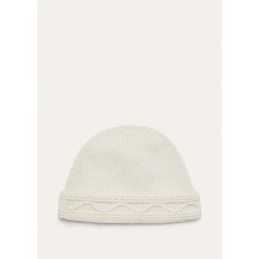 Loro Piana - Carezza Beanie Cash Gg 3, Woman, White Snow, Size: S