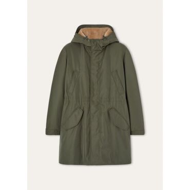 Loro Piana - Zermatt Padded Parka Twenty K Storm/woolfur, Man, Tea Leaves, Size: 46