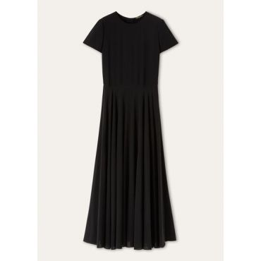 Loro Piana - Poline Dress Crepe Sable', Woman, Black, Size: 38