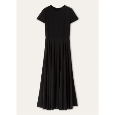 Loro Piana - Poline Dress Crepe Sable', Woman, Black, Size: 38