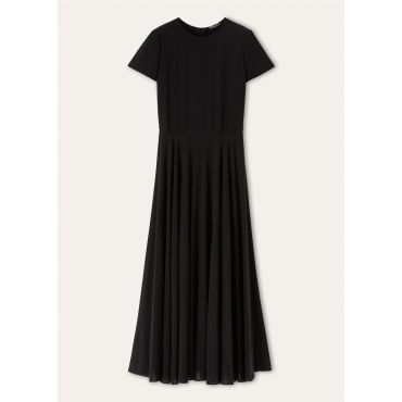 Loro Piana - Poline Dress Crepe Sable', Woman, Black, Size: 38