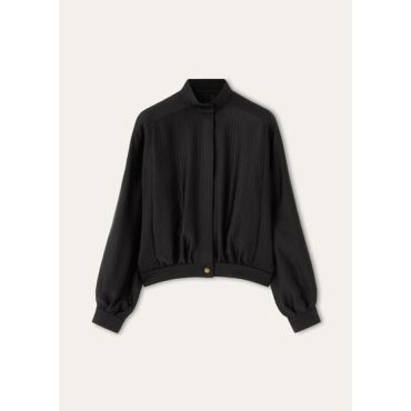 Loro Piana - Lillian Jacket Mireille Stripe, Woman, Black, Size: 44