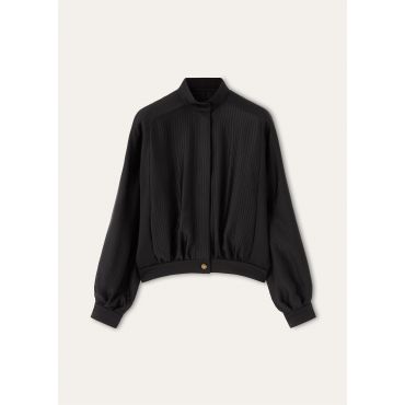 Loro Piana - Lillian Jacket Mireille Stripe, Woman, Black, Size: 44