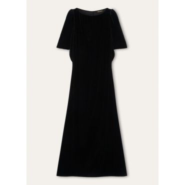 Loro Piana - Laine Dress Silk Velvet, Woman, Caramel Syrup, Size: 44