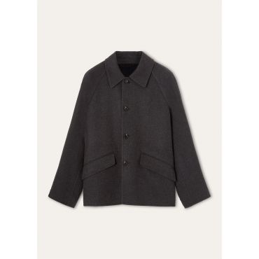 Loro Piana - Narvik Blouson Cash Double Bicolor Rain, Man, Grey Turquoise Melange, Size: 50