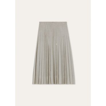 Loro Piana - Clea Short Skirt Loro Piana Chaco Silk Twill, Woman, Ivory Green Red, Size: 44