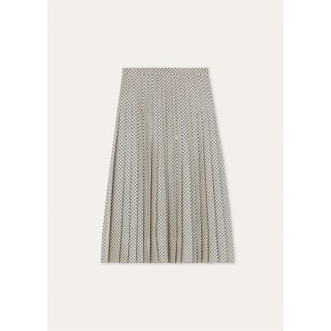 Loro Piana - Clea Short Skirt Loro Piana Chaco Silk Twill, Woman, Ivory Green Red, Size: 42