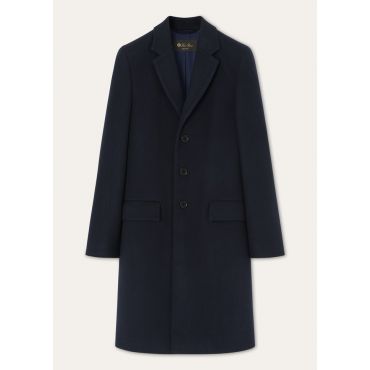 Loro Piana - Alby Sb Coat Cash Double, Woman, Navy Blue, Size: 42