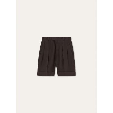 Loro Piana - Combray Bermuda Tropical Linen, Woman, Vintage Brown, Size: 42