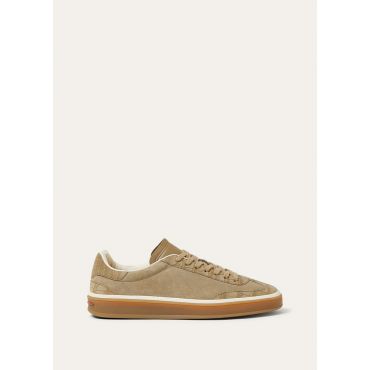 Loro Piana - Tennis Walk Suede Nubuk Alligator, Woman, Tundra, Size: 38,5
