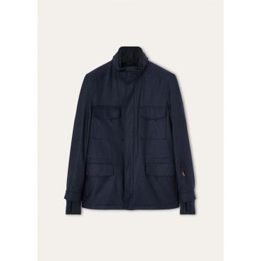 Loro Piana - Traveller Ski Wool Cash Melange Clima System, Man, Polar Night, Size: 52