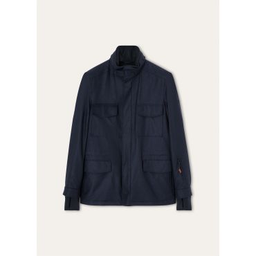 Loro Piana - Traveller Ski Wool Cash Melange Clima System, Man, Polar Night, Size: 52