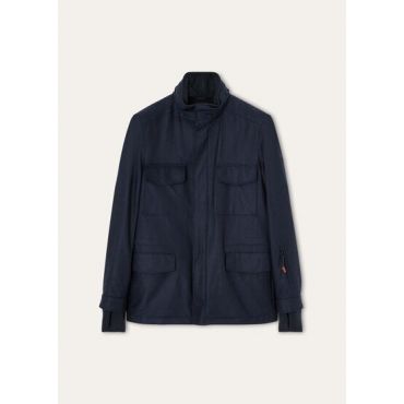 Loro Piana - Traveller Ski Wool Cash Melange Clima System, Man, Polar Night, Size: 52