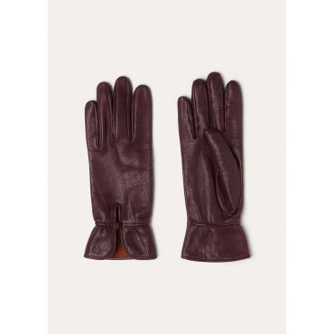 Loro Piana - Helena Gloves Plonge', Woman, Dark Claret, Size: M