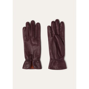 Loro Piana - Helena Gloves Plonge', Woman, Dark Claret, Size: L