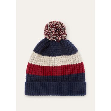 Loro Piana - Rocky Mountains Beanie Cash Gg 3, Man, Navy Base Red Beige, Size: L