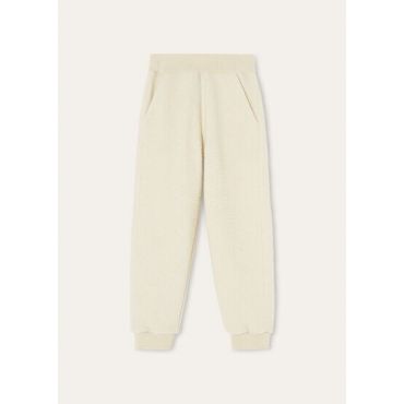 Loro Piana - Snowball Trousers Jersey Ottoman Cash Wish Fleece, Nougat, Size: 12